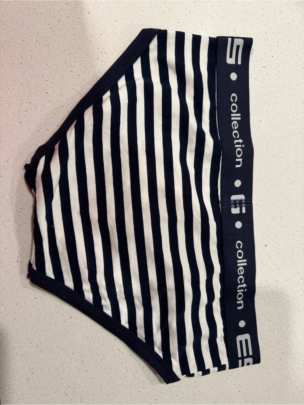 SD Collection Navy & White Striped Boxer Briefs